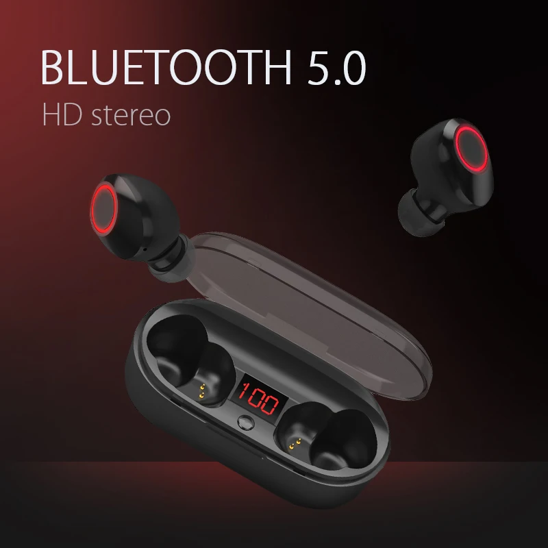 ANBES наушники вкладыши TWS Мини Bluetooth V5.0 стерео Беспроводной Бизнес гарнитура С