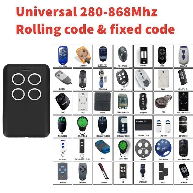 

FOR SOMMER CAME NICE DOORHAN FAAC NOVOFERM Garage door gate Remote Control high quality