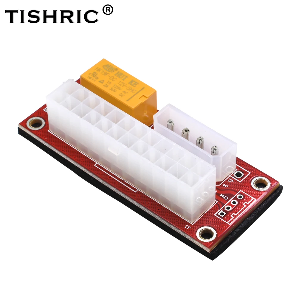 TISHRIC 10pcs Add2psu 24Pin ATX 4Pin Molex Power Sync Starter Extender Cable Card Dual Psu Adapter For Bitcoin Btc Mining Miner |