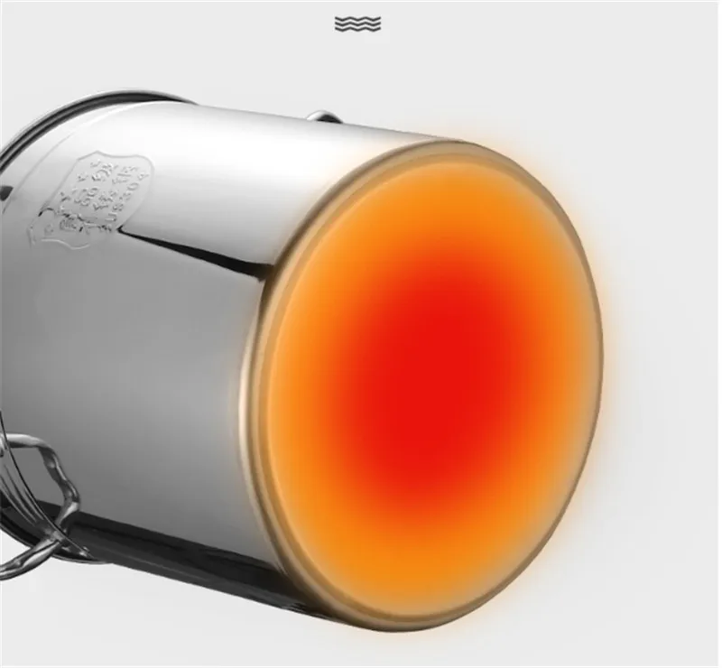 304 ведро из нержавеющей стали большой вместимости, комбинированная подошва, толстый суповый горшок, коммерческий бытовой 4 мм, кухонный горшок для шеф-повара