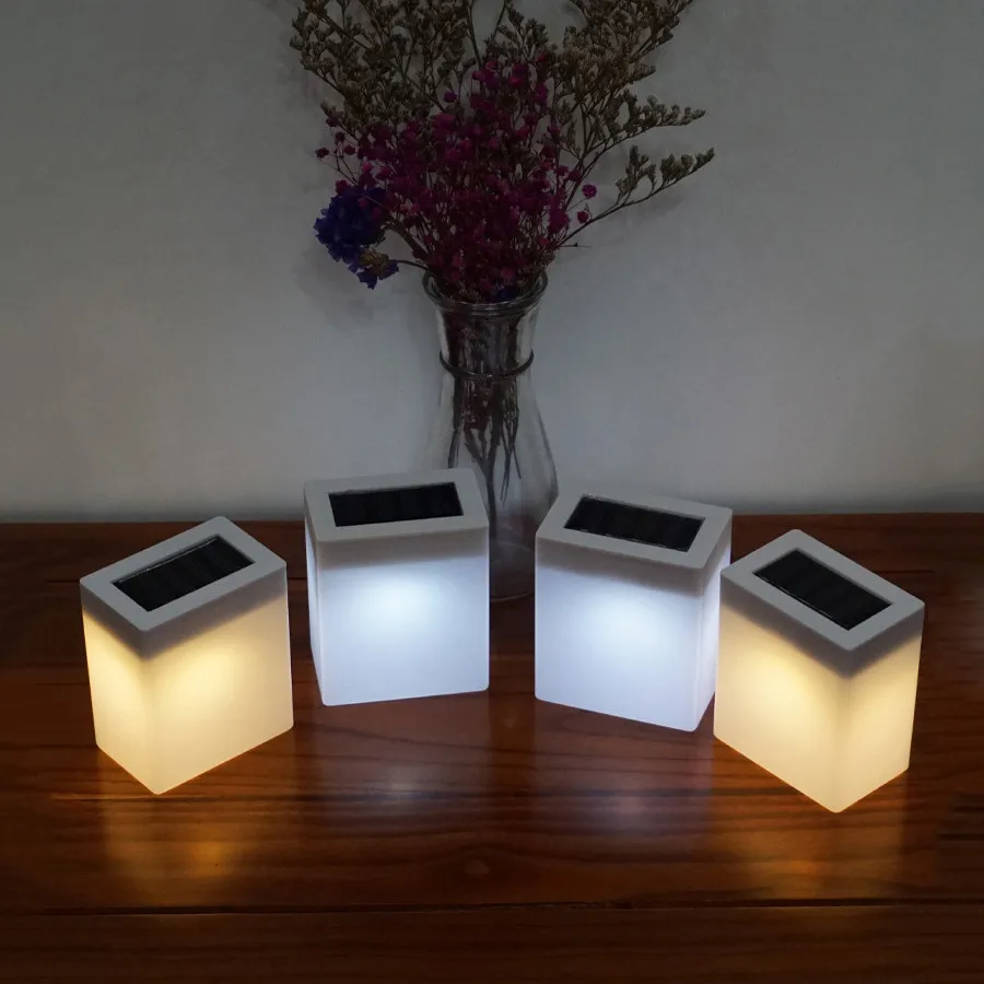 

2PC outdoor led Garden light Solar powered Waterproof Brick Wireless Energy-saving landscape light for Garden,Patio,Driveway