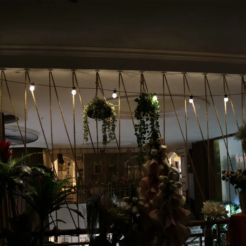 G50(G40 Обновлено) гирлянда светодиодная шаровая лампа ретро струнные огни наружные водонепроницаемые сказочные гирлянды для вечерние украшения свадебного дворика