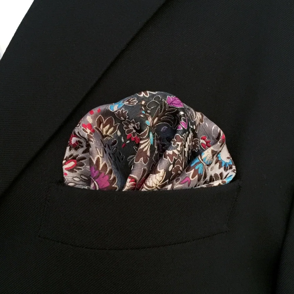 Цветочный узор многоцветный мужской галстук Набор Шелковый s Свадьба Экстра длинный тонкий