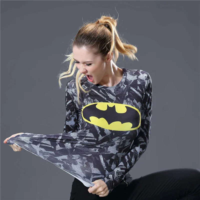 Компрессионная женская футболка с длинным рукавом, спортивный топ для фитнеса и йоги, женские топы, облегающая женская рубашка для йоги, футболка для женщин