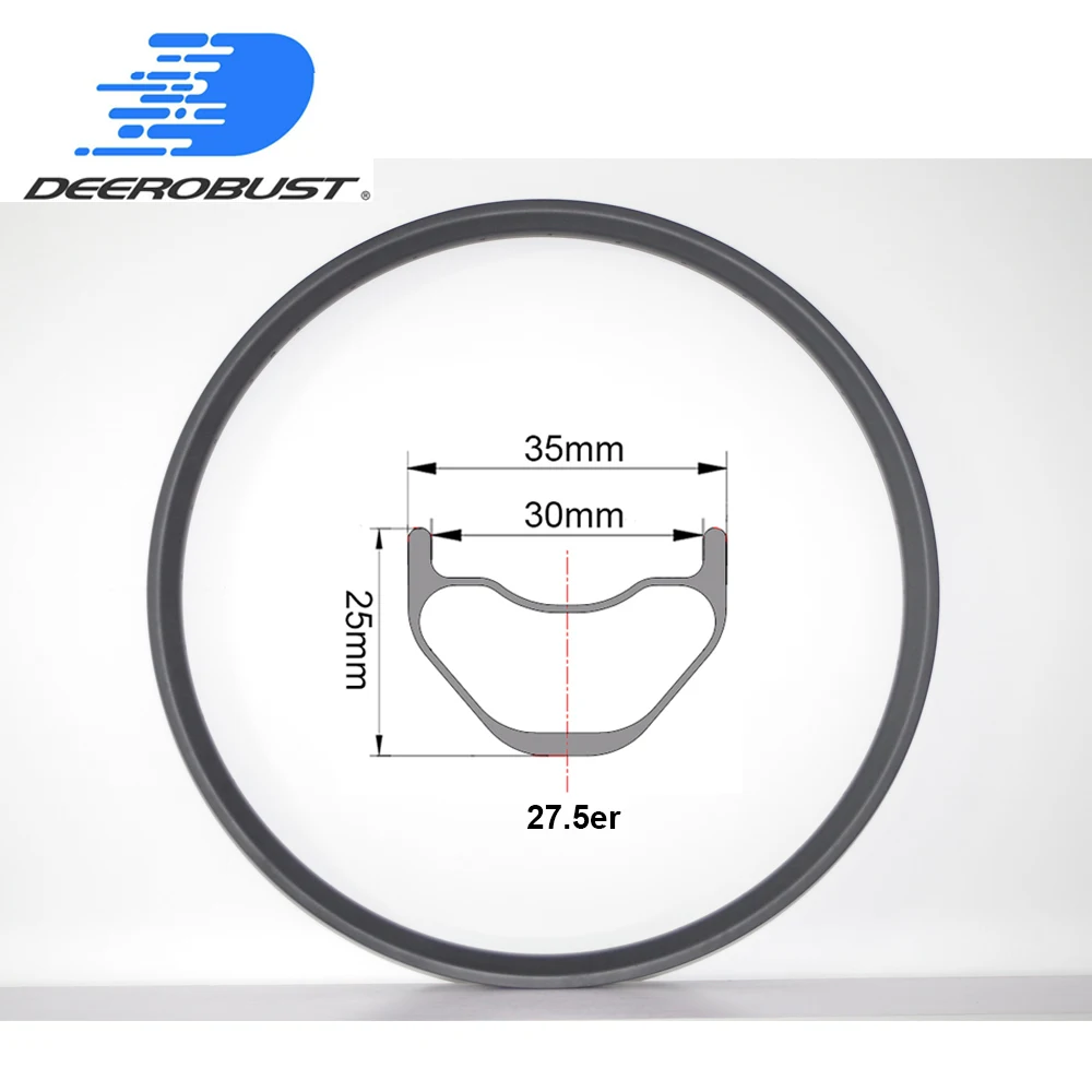 27,5 er 25 мм x 35 мм углеродные колесные диски для горного велосипеда бесцепные, бескамерные клинчерные тропы все горы AM ENDURO MTB велосипедный обод UD 3 K саржа