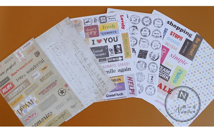 6 hojas/juego Vintage Punk Postmark Ponybrown pegatinas escamas sello tarjetas para Scrapbooking diario calendario cuaderno etiqueta papelería 6 hojas/juego Vintage Punk Postmark Ponybrown pegatinas escamas sello tarjetas para Scrapbooking diario calendario cuaderno etiqueta papelería