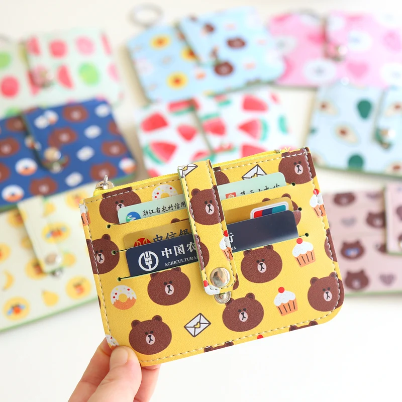 2018 новый корейский милый держатель для карт Kawaii 6 женские полиуретановый