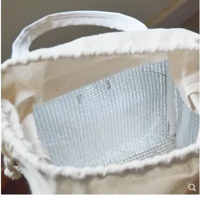  Large lunch bag thick aluminum foil canvas storage bag student insulation package box Nordic lunch 