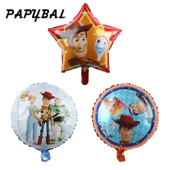 

10pc 18" Cartoon Toy Story Foil Balloons Woody Buzz Lightyear Baby Boy Happy Birthday Party Decorations Helium Balloon Kids Toys