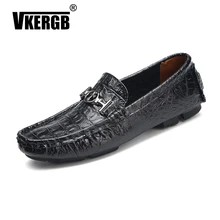 Vkergb/обувь из натуральной кожи; Новинка года; деловая мужская повседневная обувь; удобная мужская обувь; модные мужские лоферы; Роскошные брендовые синие