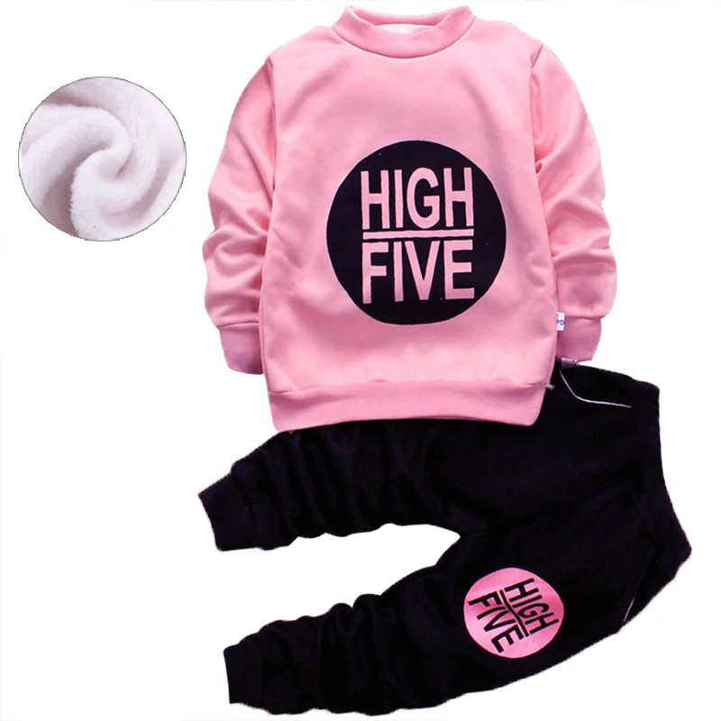 New-Autumn-Winter-Baby-Boys-Girls-Clothes-thick-letter-Printing-Sweater-Pants-Kids-Sport-Suit-For