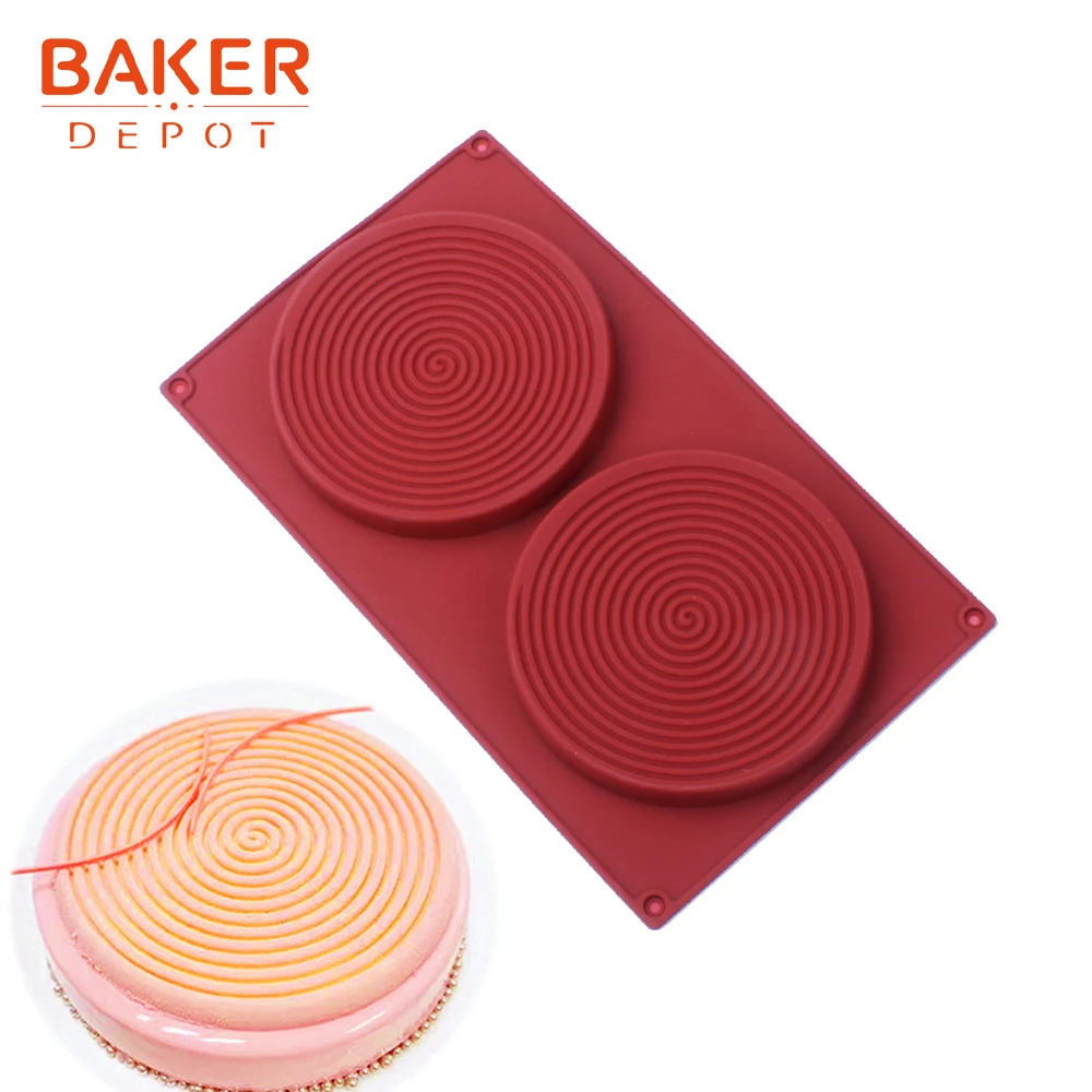 BAKER DEPOT, силиконовая форма для выпечки торта, торта, выпечки, Круглый Желе, пудинг, форма для мыла, форма для льда, инструмент для украшения торта, диск, форма для хлеба, печенья - Цвет: CDY-203