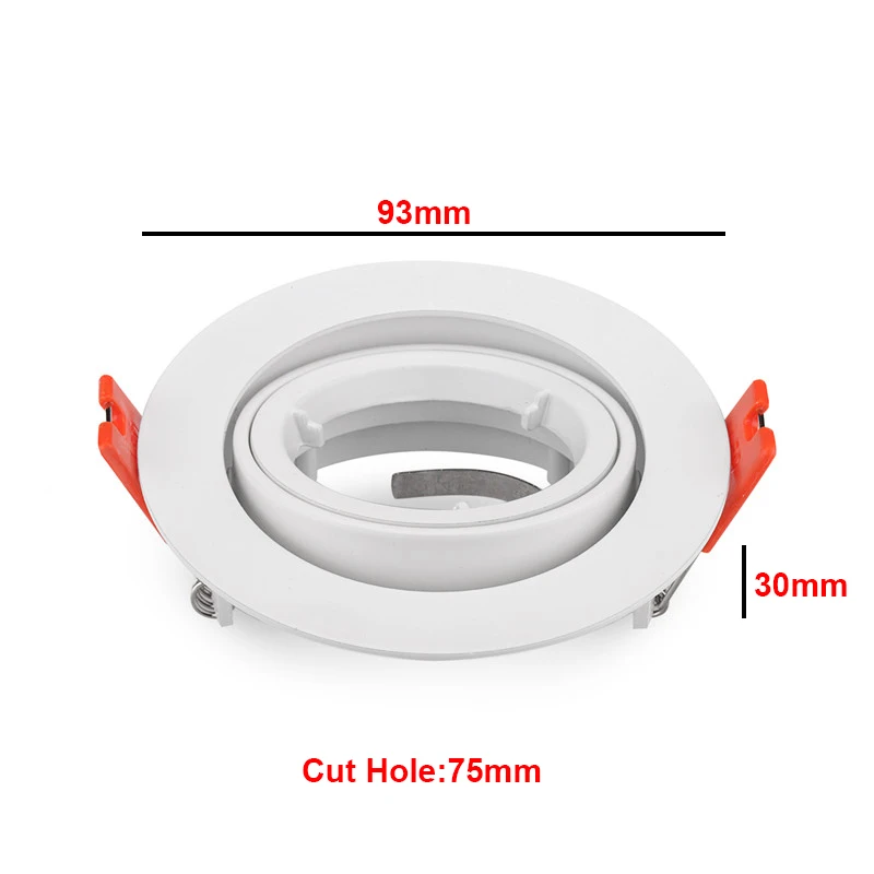 Us 4 63 10 Off Commercial Lighting White Adjustable Ceiling Round Led Downlight Fitting Mr16 Gu10 Housing Frame Mr16 Fixture Spot Light Housing In