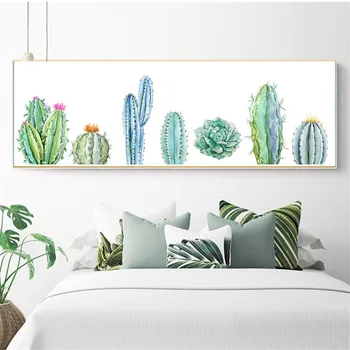 

Flower Nordic Canvas Painting Home Decor Wall Art Beauty Plant Leaf Cactus Green Bedroom Hotel Office Living Room Picture DIY