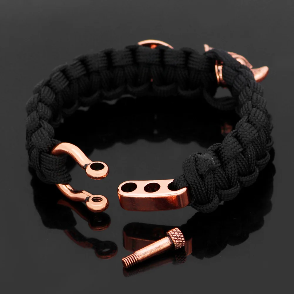 Браслет скоба Paracord Survival King в виде кобры для наружного размеров подходит запястий