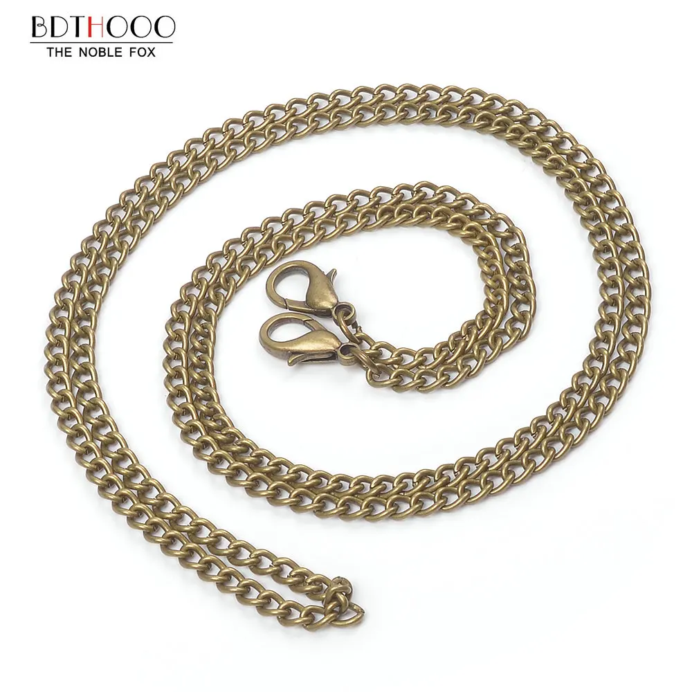 10pcs/set 120cm Replacement Metal Chain For Shoulder Bags Crossbody Handbag Antique Bronze Handle Bag Strap Accessories Hardware