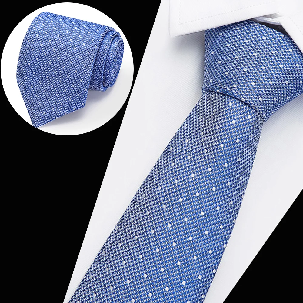 

Vangise Neck Ties for Men 7.5cm SKinny Polyester Silk Neckties Dot Print Business Neckwear Corbatas Wedding Suits Gravatas