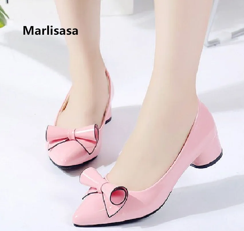 

Marlisasa Women Cute Sweet Pink High Quality Pu Leather High Heel Pumps Lady Party Night Club High Heel Shoes Cute Shoes F698