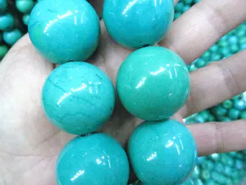 

6-30mm turquoise gemstone round ball green blue yellow jewelry beads full strand