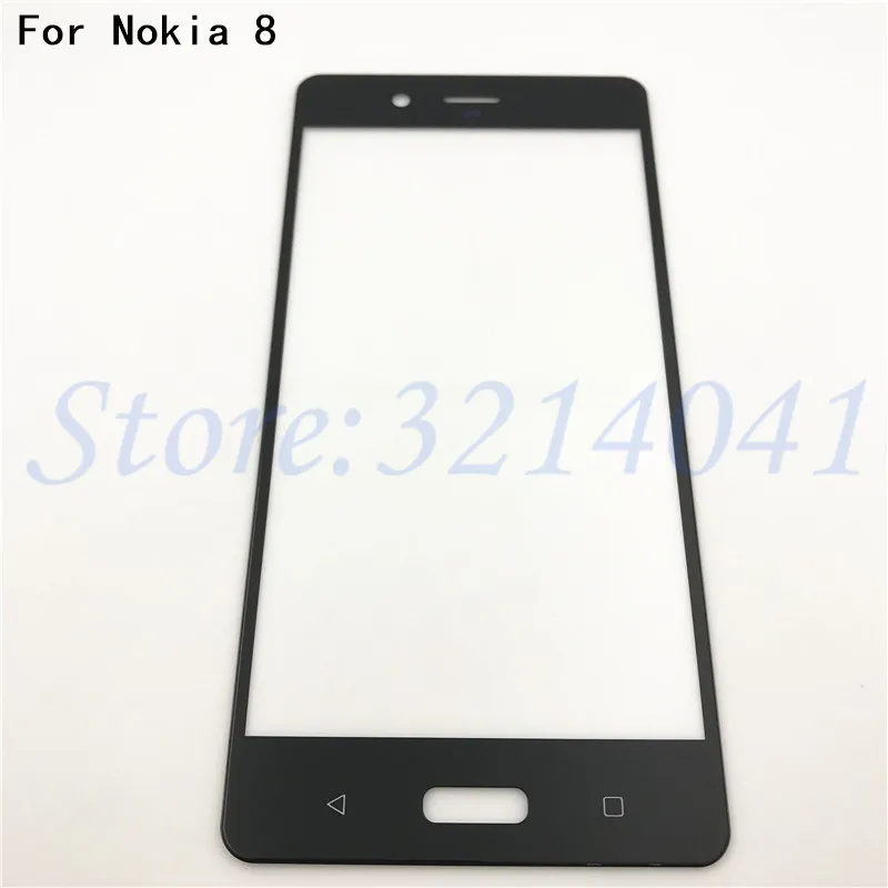 

New Touch screen Panel For Nokia 8 eight N8 Front Outer Glass Top Lens Touch Screen Panel Replacement Parts With Logo