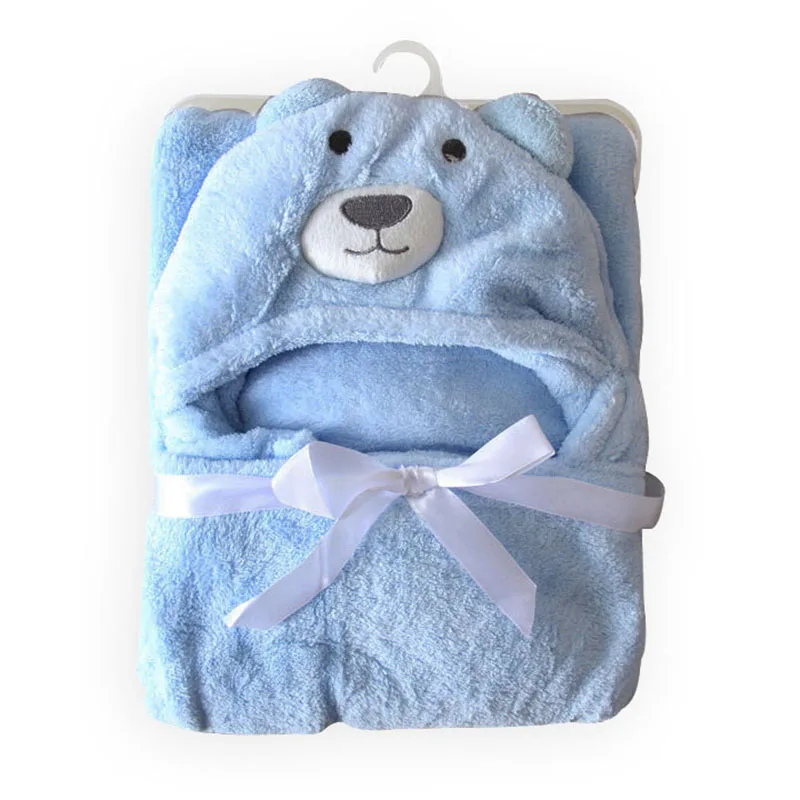 1 Piece Giraffe Bear Shaped Baby Hooded Bathrobe Soft Infant Newborn Bath Towel Blanket Cute Cartoon Bath Baby Soft Towel