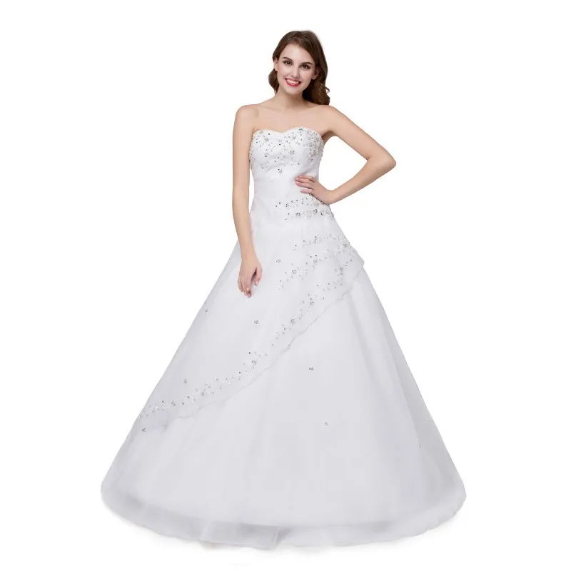 

Hot White Quinceanera Dresses Sequined Crystals Tulle Long Debutante Gowns Sweet 16 Dresses Vestidos De 15 Years Party Gowns