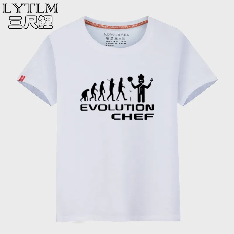 

LYTLM XXXL 4XL 5XL 6XL 7XL Man T-shirts Short Sleeve Chef Evolution Summer T shirts 2018 Men Short Sleeve O-neck Tee Shirt Male