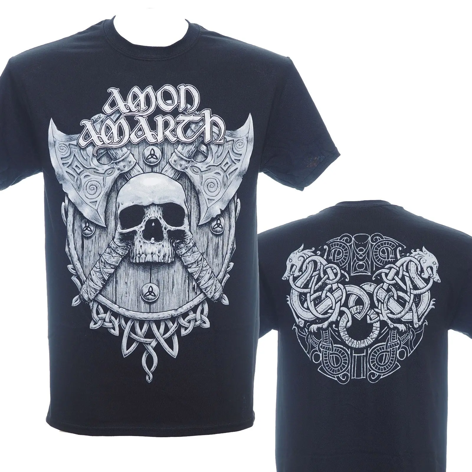 

AMON AMARTH - GREY SKULL - Official Licensed T-Shirt - New S M L XL Cotton T-Shirts Fashion Free Shipping