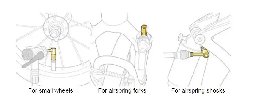 Topeak TSV-01 давление-обряд для Schrader Клапан Адаптер для маленькие колеса/задний шок/airspring вилки с внутренним обратным клапаном