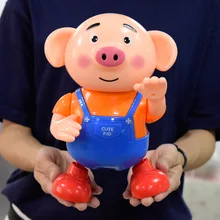 Милые свиньи детские электрические прогулочные Игрушки Детские морские водоросли танец пение и танцы