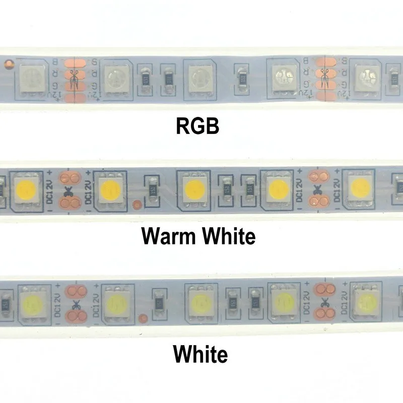 Светодиодная лента SMD5050 IP68 5 м Wi Fi для аквариума светильник Одноцветный RGB гибкая
