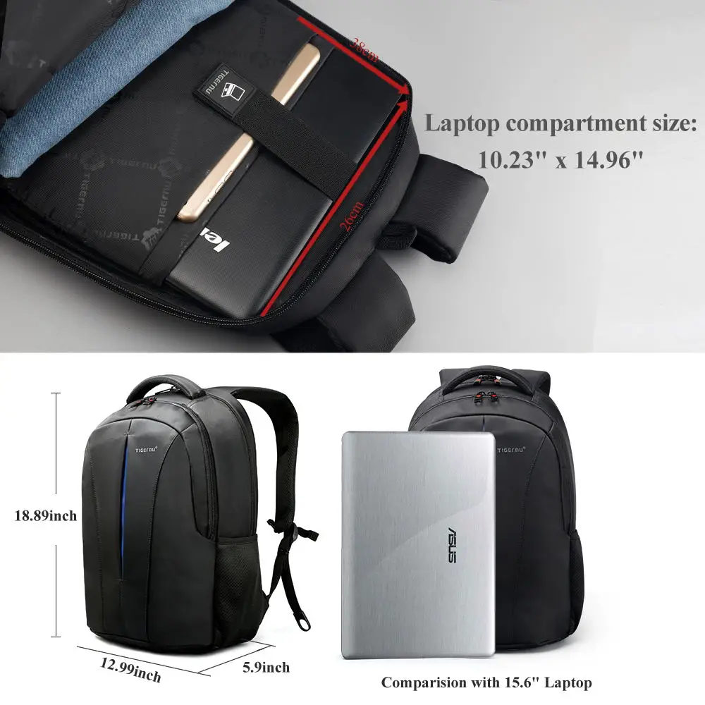 Tigernu Mochila estudiante Universidad impermeable Nylon Mochila hombres mujeres Material Escolar Mochila marca de calidad bolsa de ordenador portátil de Mochila Tigernu Mochila estudiante Universidad impermeable Nylon Mochila hombres mujeres Material Escolar Mochila marca de calidad bolsa de ordenador portátil de Mochila