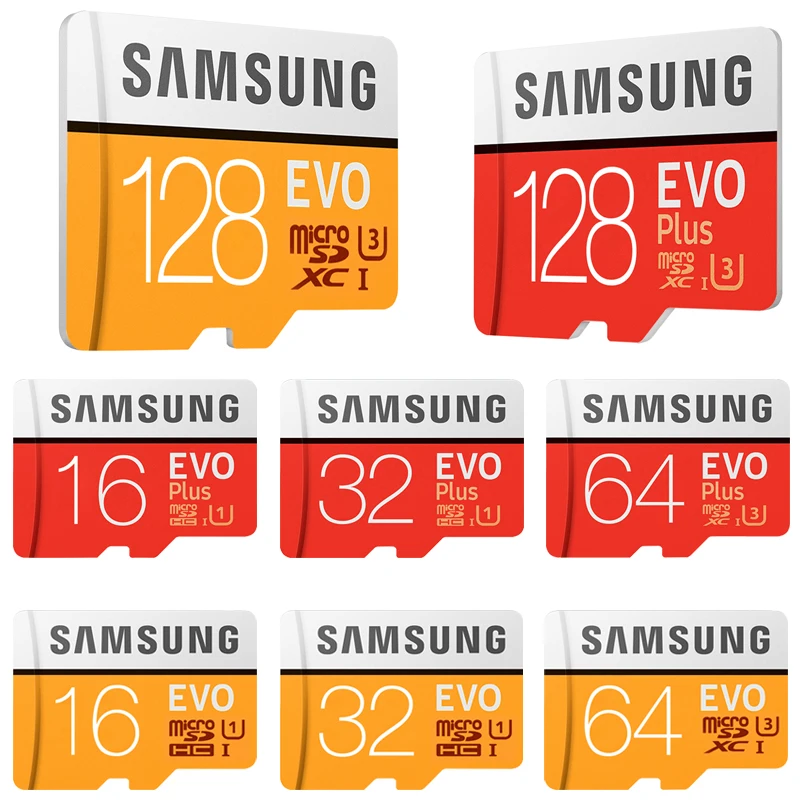 

SAMSUNG Memory Card 32GB 64GB 128GB 256GB Micro SD Card SDHC/SDXC Max Up to 95M/s-100M/s EVO Plus TF Cards For Smartphone Tablet