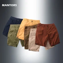 Летние повседневные шорты для мужчин, однотонные Хлопковые Бриджи, винтажные мужские короткие штаны, узкие спортивные штаны, уличная одежда