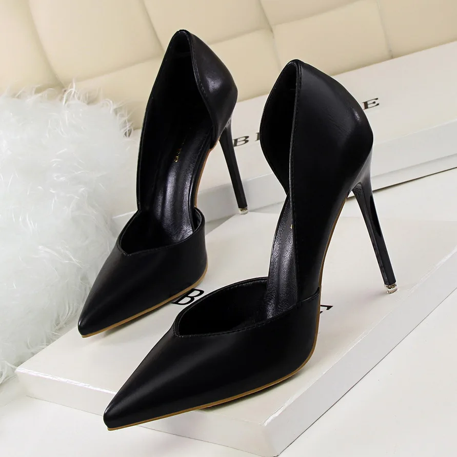 US $200.00 HOT 2019 model Women Pumps Fashion High Heels Shoes Black Pink Yellow Shoes Women Bridal Wedding Shoes Ladies Heel height 10CM