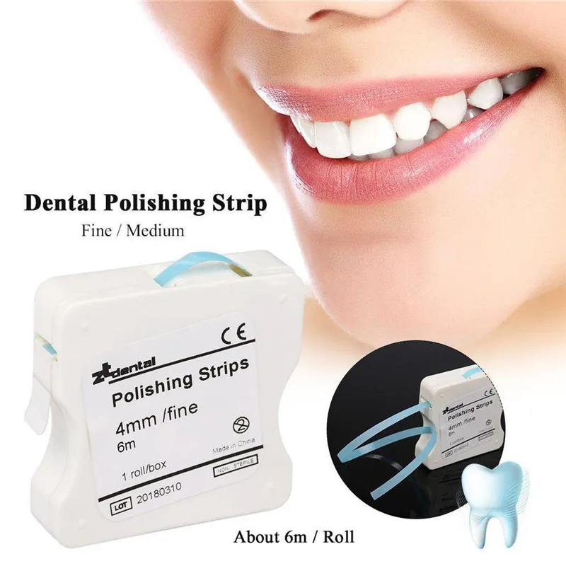 1 Box Dental Polishing Strip 4mm Resin Tooth Interdental Sanding