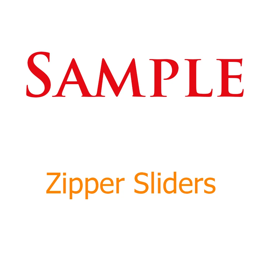Zipper Sliders Sample