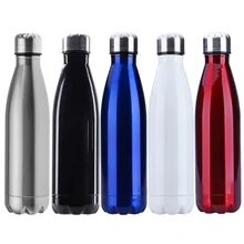 Colores 500 ml Deportes Botella de Agua de Bicicletas Ciclismo Camping Deportes de Vacío de Acero Inoxidable Con Aislamiento Botella De Agua Gratis Publica