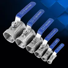 1 шт. уменьшенный порт шаровой клапан с внутренней резьбой из нержавеющей стали шаровой клапан SS304 BSP 6 размеров