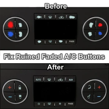 

Car Sticker Air Condition AC Climate Control Button Repair Decals Universal Repair Kit Styling Replace Vehicle Car Accessories