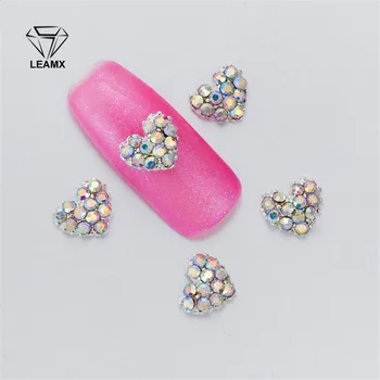 

10 PCS/bag Nail Art Decorations 3D Type Alloy Rhinestone Love Flower Nail Glamour Sparkling Rhinestone For Manicure Decor
