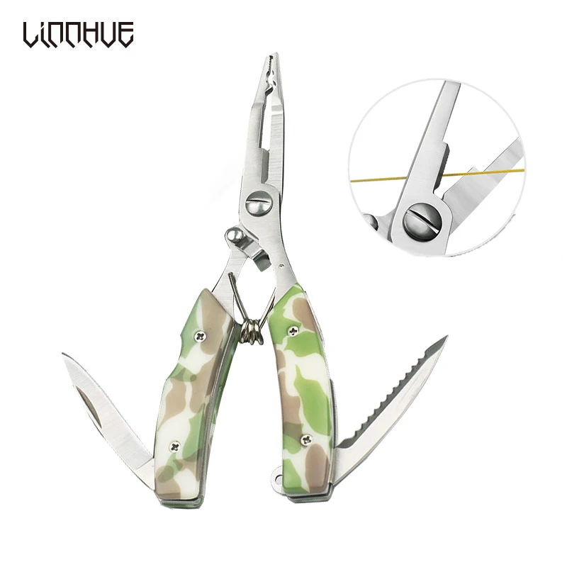 

2019 NEW Portable Folding Multifunctional Fishing Pliers Stainless Steel Scissors Line Cutter Remove Hook Fishing Tools Pliers