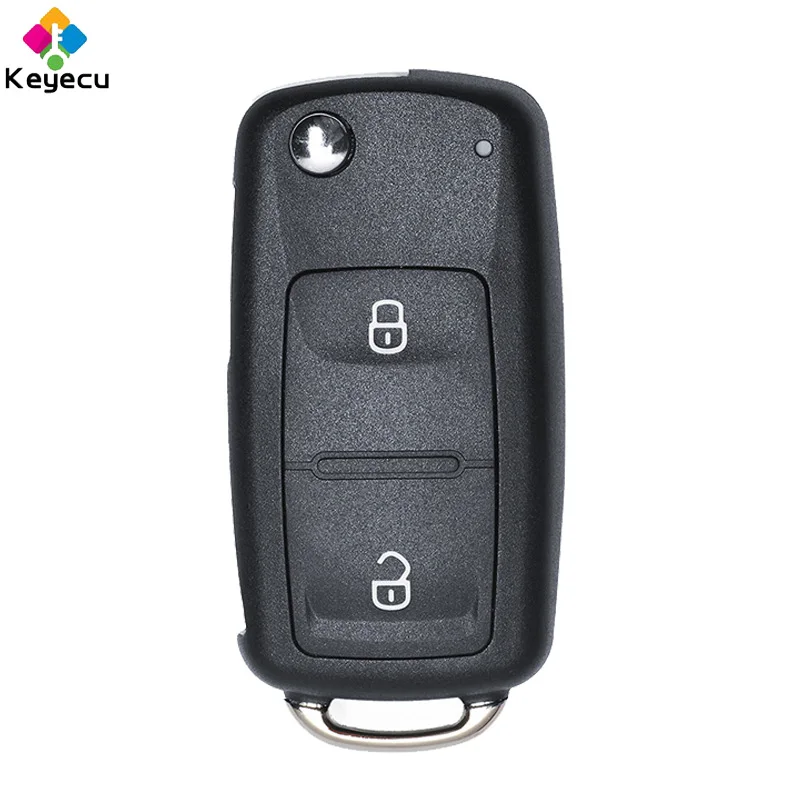 KEYECU Flip Remote Car Key Shell Case 2 3 Buttons Fob for Volkswagen Seat Skoda Citigo Octavia Rabid Roomster Yeti key case car key shell key shell