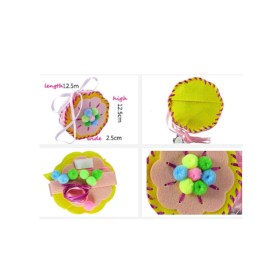 Ручное шитье для поделок проект DIY Художественный набор, нетканые тканевые сумки конфеты трюк Дети Искусство и ремесла Kindergarden Развивающие игрушки для детей