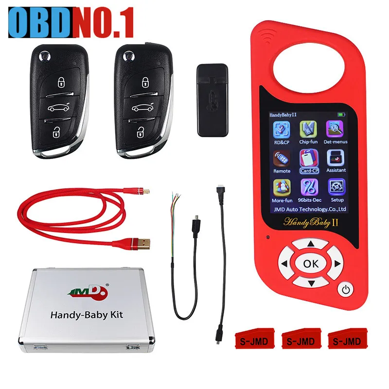 

Handy Baby II Key Programmer JMD Handy Baby 2 Hand-held Car Key Programmer Tool for 4D/46/48 Chips Red English/Gold Spanish