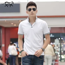 Летняя мужская рубашка-поло Новые бренды Модные топы с короткими рукавами для мужчин трикотажные тонкие быстросохнущие мужские рубашки поло Большие размеры M-4XL