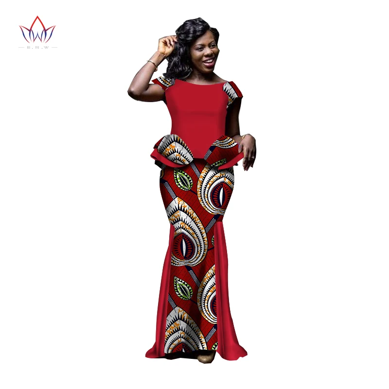 2019 осенний комплект с юбкой в африканском стиле, традиционная одежда с принтом, комплект с юбкой большого размера, женская одежда с