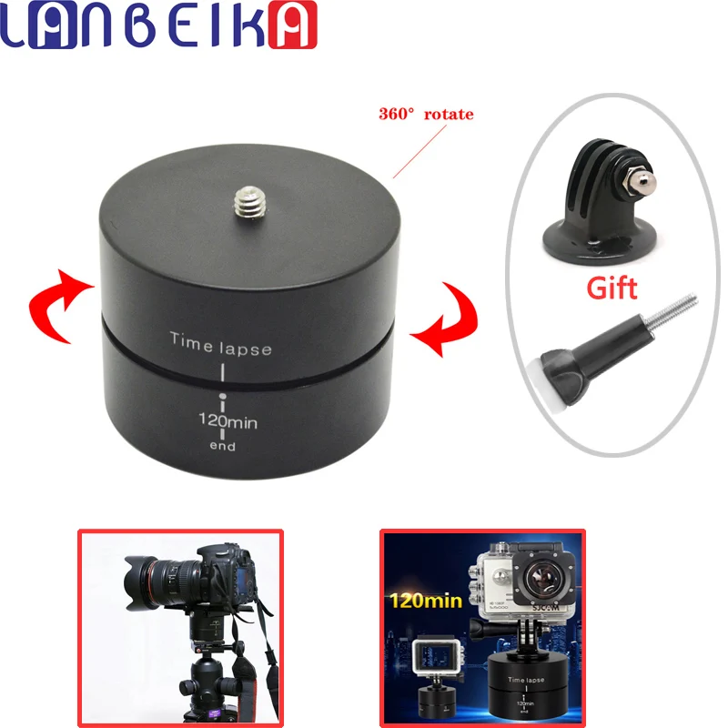 LANBEIKA для GoPro аксессуары 60/120 минут панорамирование вращающееся время панорама Hero 9