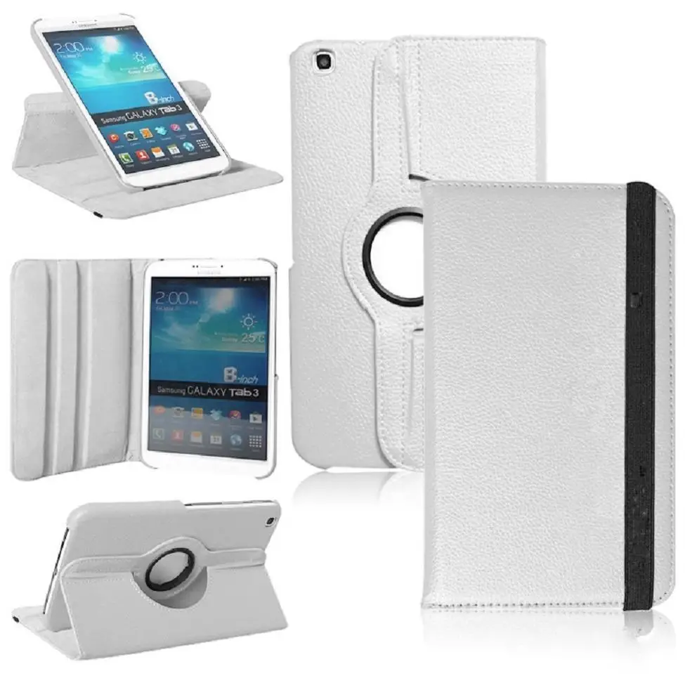 100% High Quality 360 Rotating Bracket Flip Fashion Leather Cover For Samsung Galaxy Tab3 8.0 inch SM - T310/T311 | Компьютеры и офис