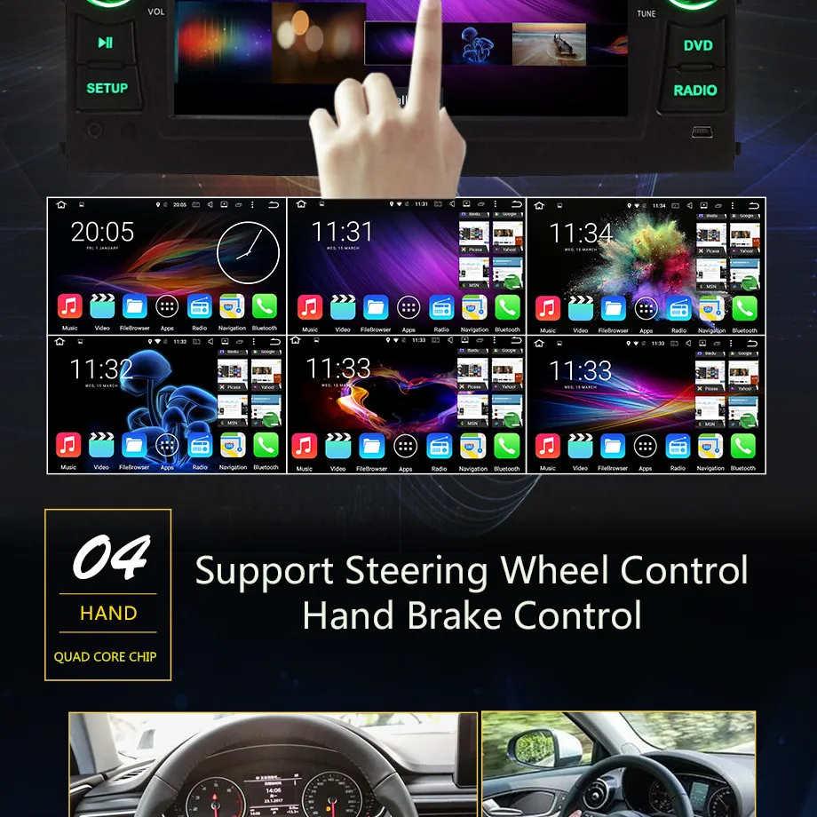 Discount 7" Android 7.1 Car DVD Multimedia player radio Stereo for Benz W203 S203 C180 C200 C220 C230 C240 C270 C280 C300 C320 C350 C32 11